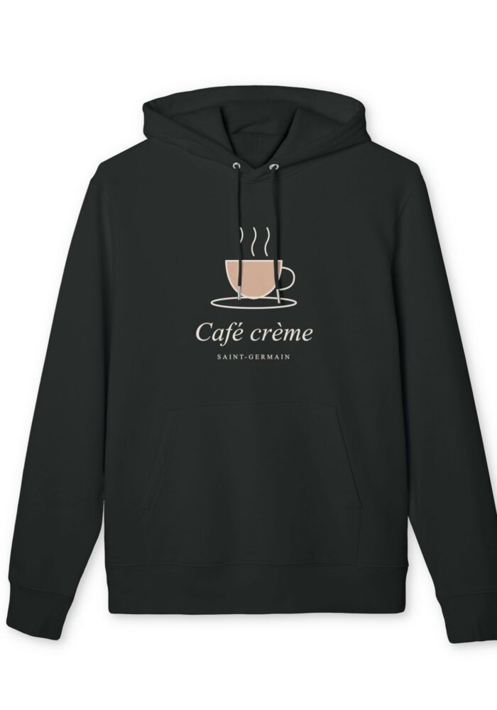 Café Crème Organic Hoodie in Black