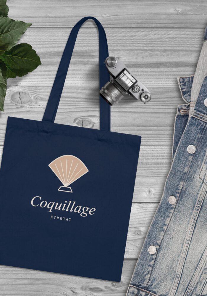 Coquillage Tote Bag in French Navy, view 3