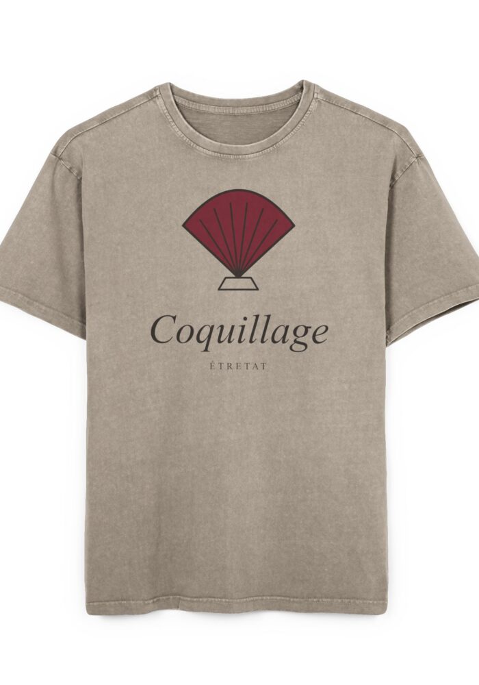 Coquillage Washed Tee in Dark Khaki
