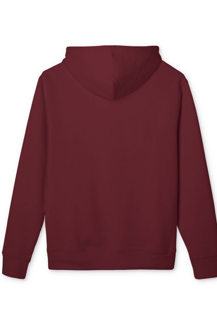 Café Crème Organic Hoodie in Burgundy, view 2