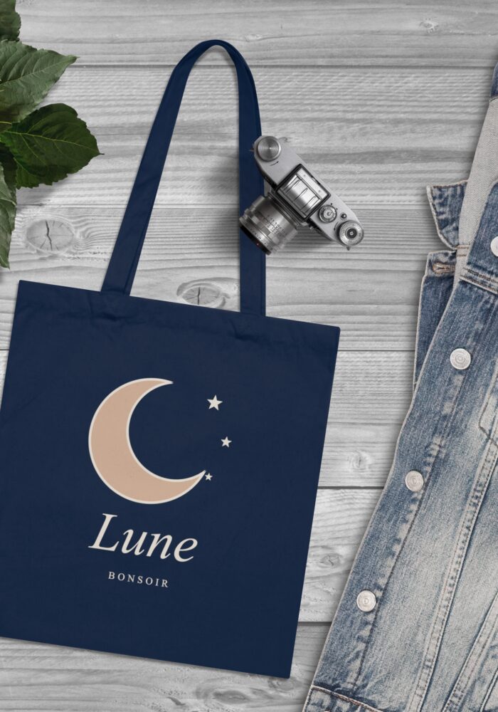 Lune Tote Bag in French Navy, view 3
