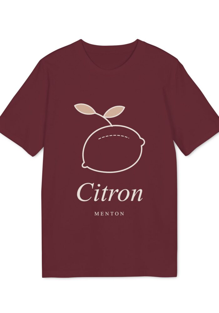 Citron Organic Tee in Burgundy