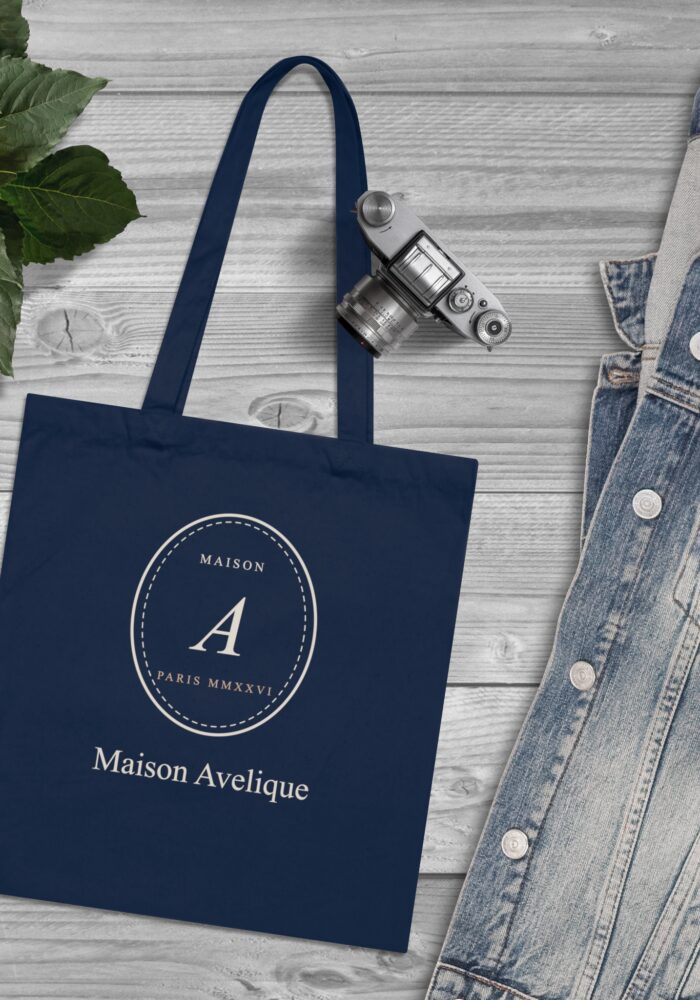 Maison Tote Bag in French Navy, view 3