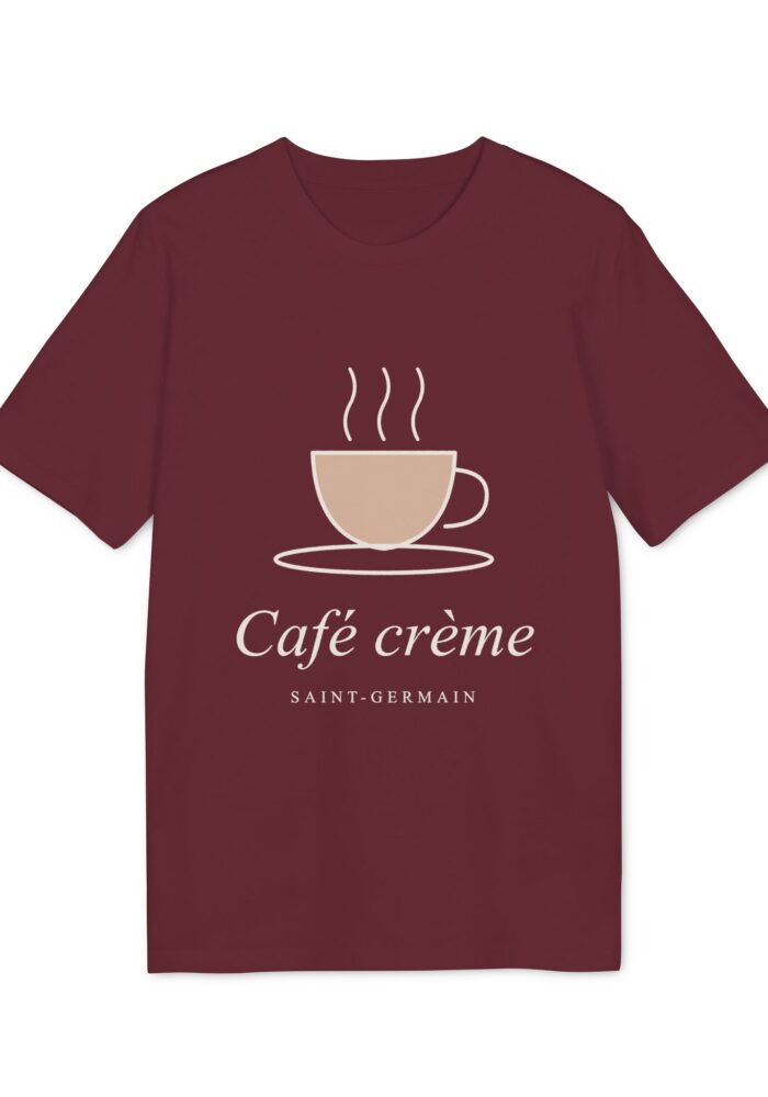 Café Crème Organic Tee in Burgundy
