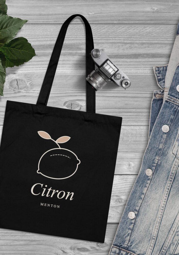 Citron Tote Bag in Black, view 3
