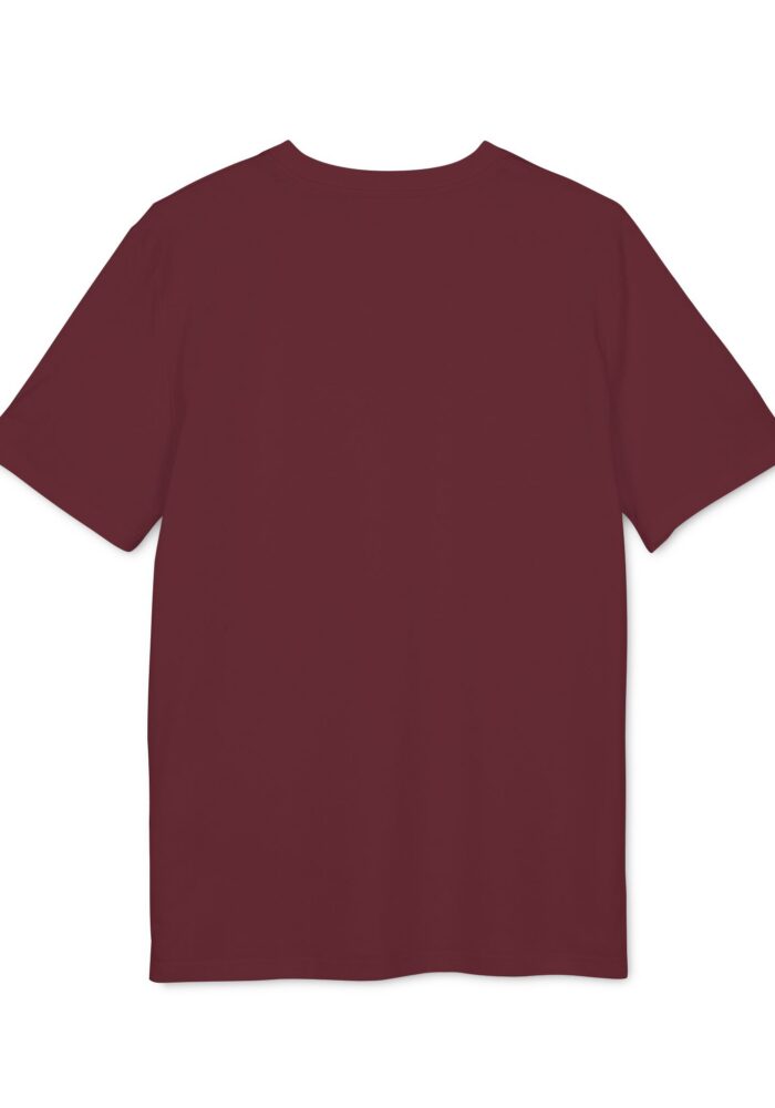 Café Crème Organic Tee in Burgundy, view 2