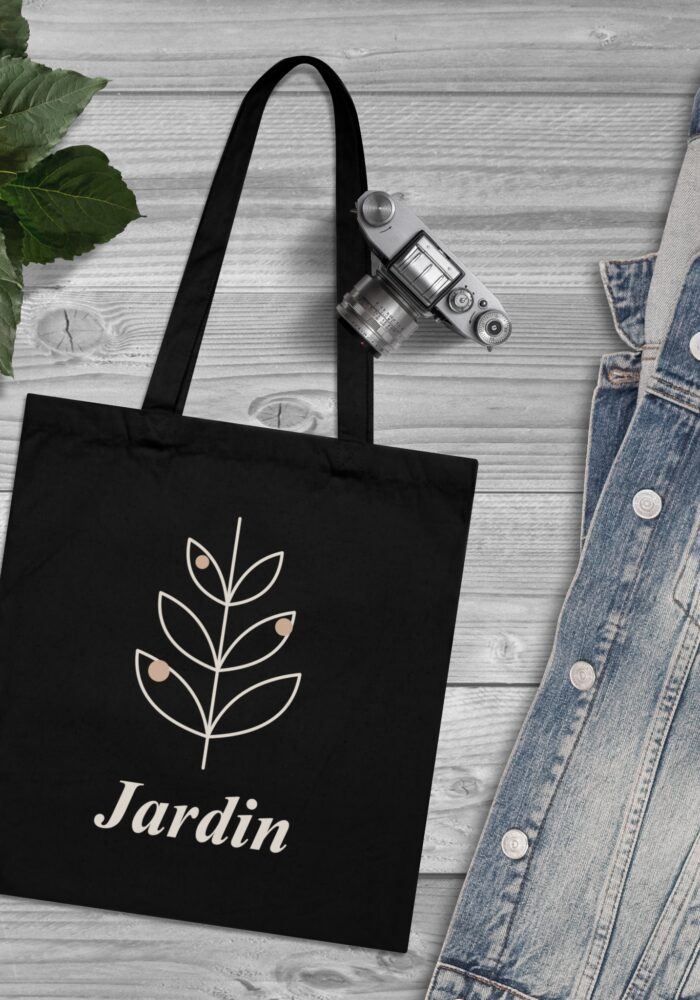 Jardin Tote Bag in Black, view 3