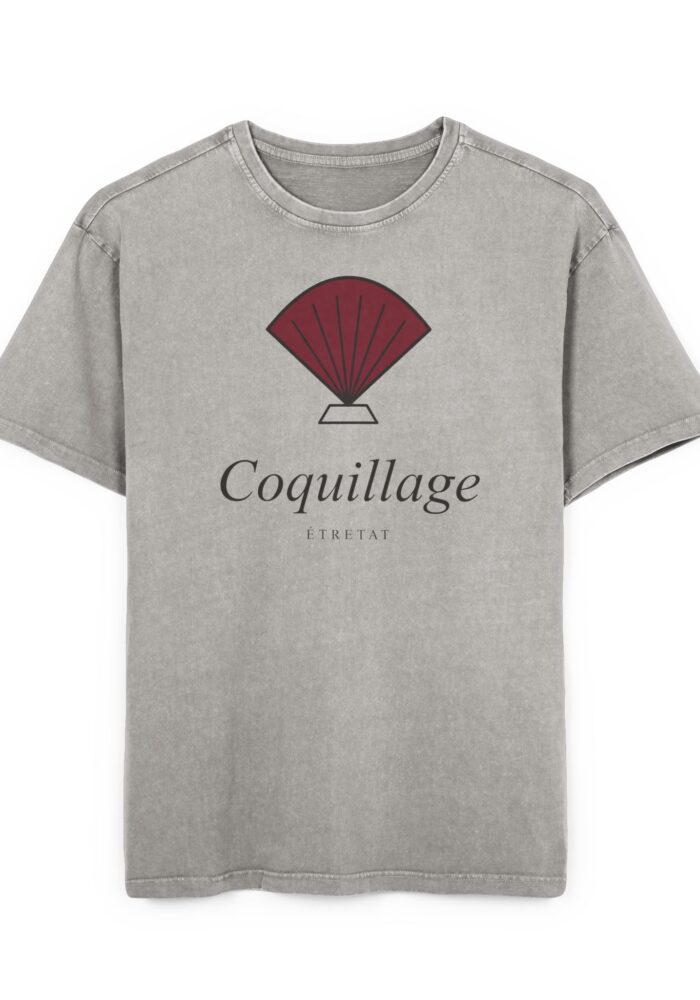 Coquillage Washed Tee in Asphalt