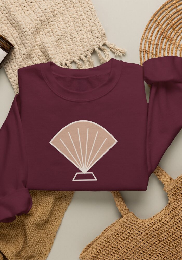 Coquillage Sweatshirt in Maroon, view 4