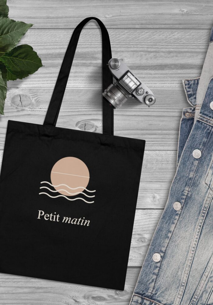 Petit Matin Tote Bag in Black, view 3