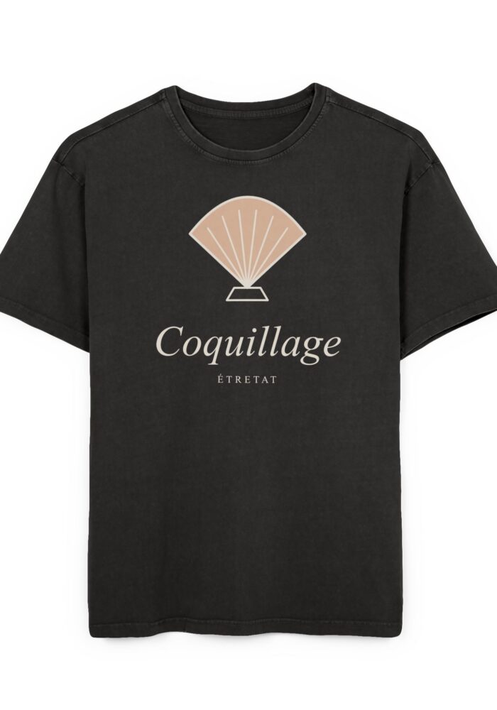 Coquillage Washed Tee in Black