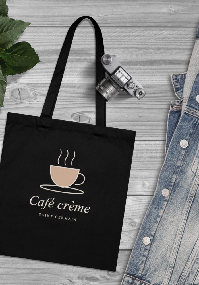 Café Crème Tote Bag in Black, view 3