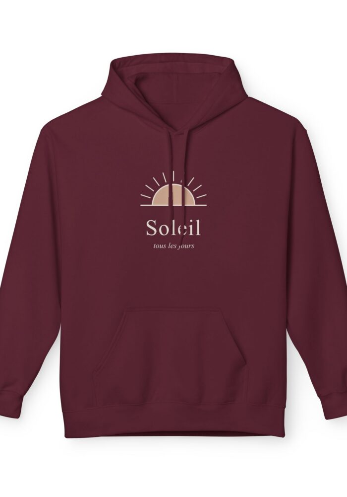 Soleil Fleece Hoodie in Maroon