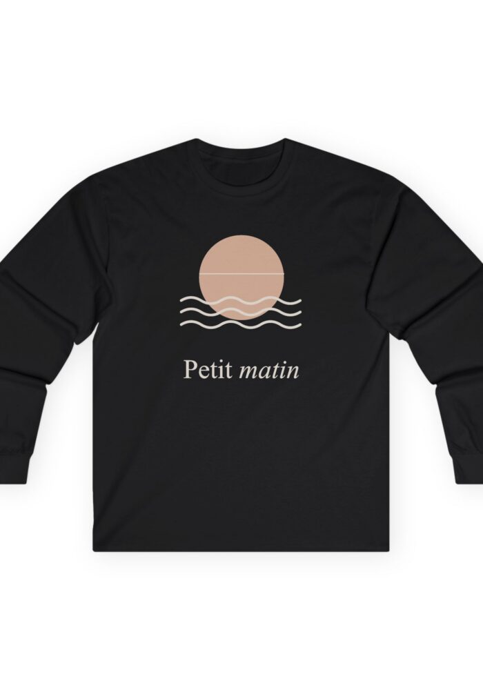 Petit Matin Long Sleeve Tee in Black