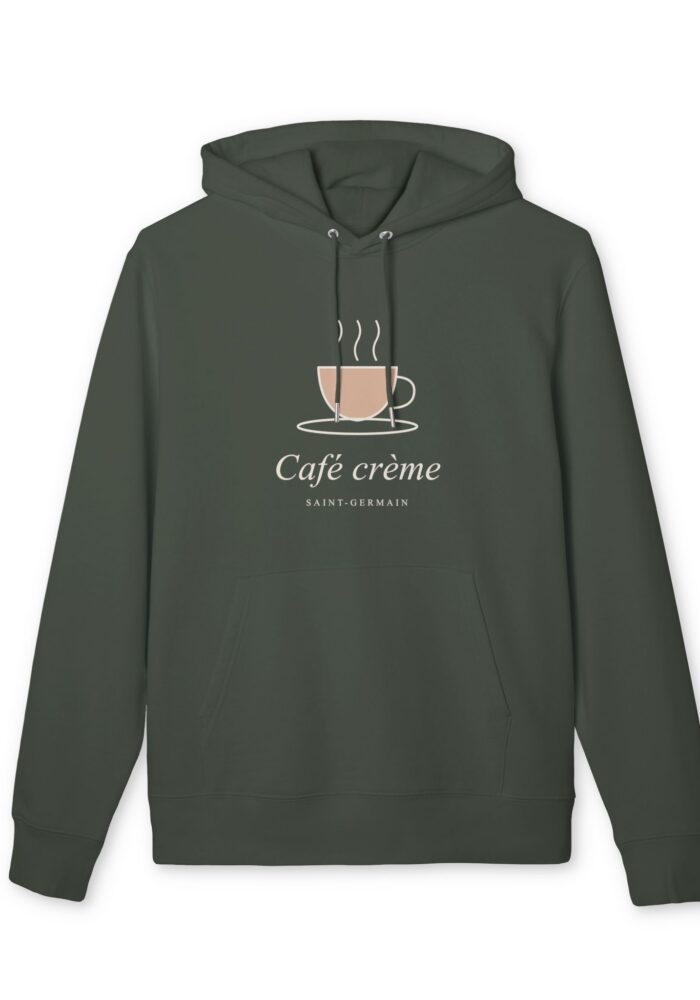 Café Crème Organic Hoodie in Khaki