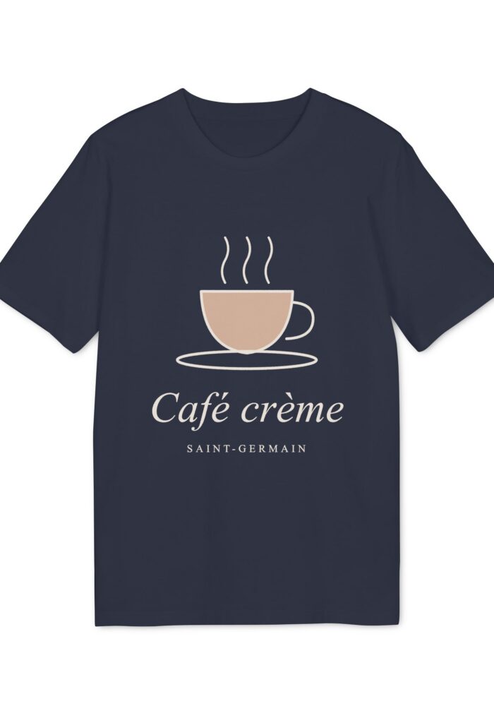Café Crème Organic Tee in French Navy