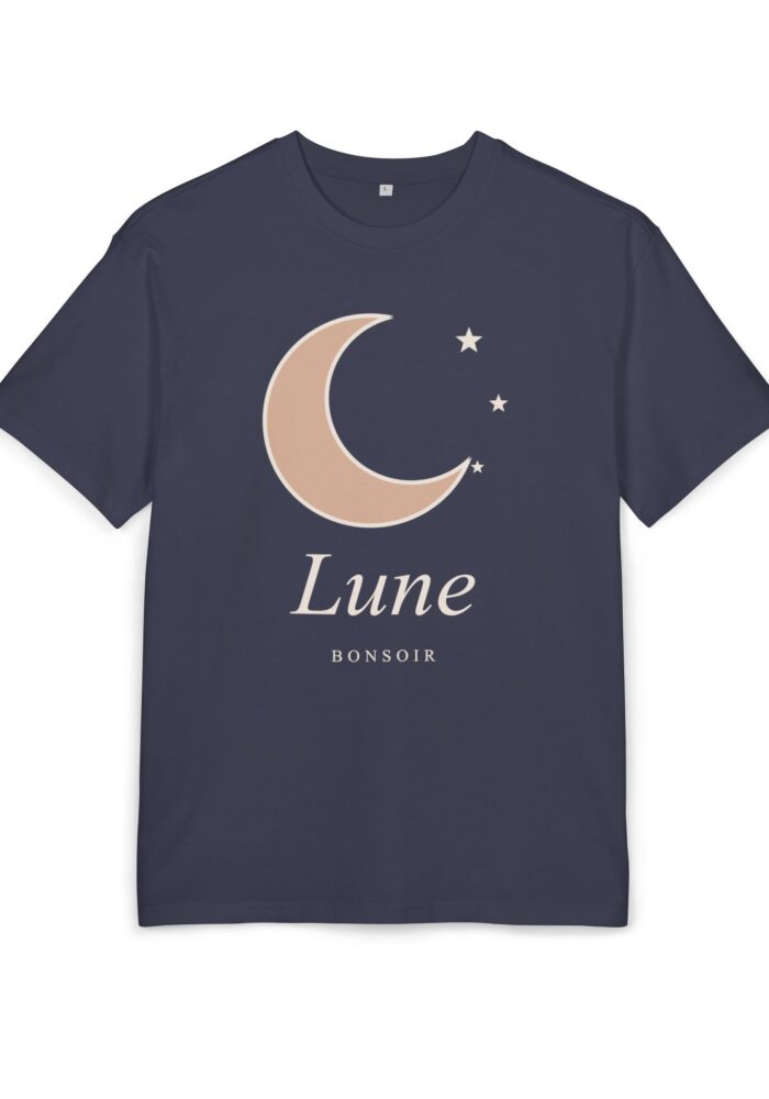 Lune Oversized Tee in Navy