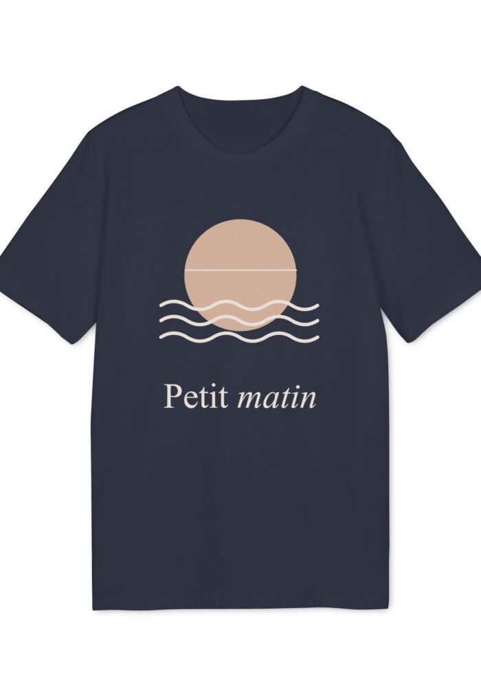 Petit Matin Organic Tee in French Navy