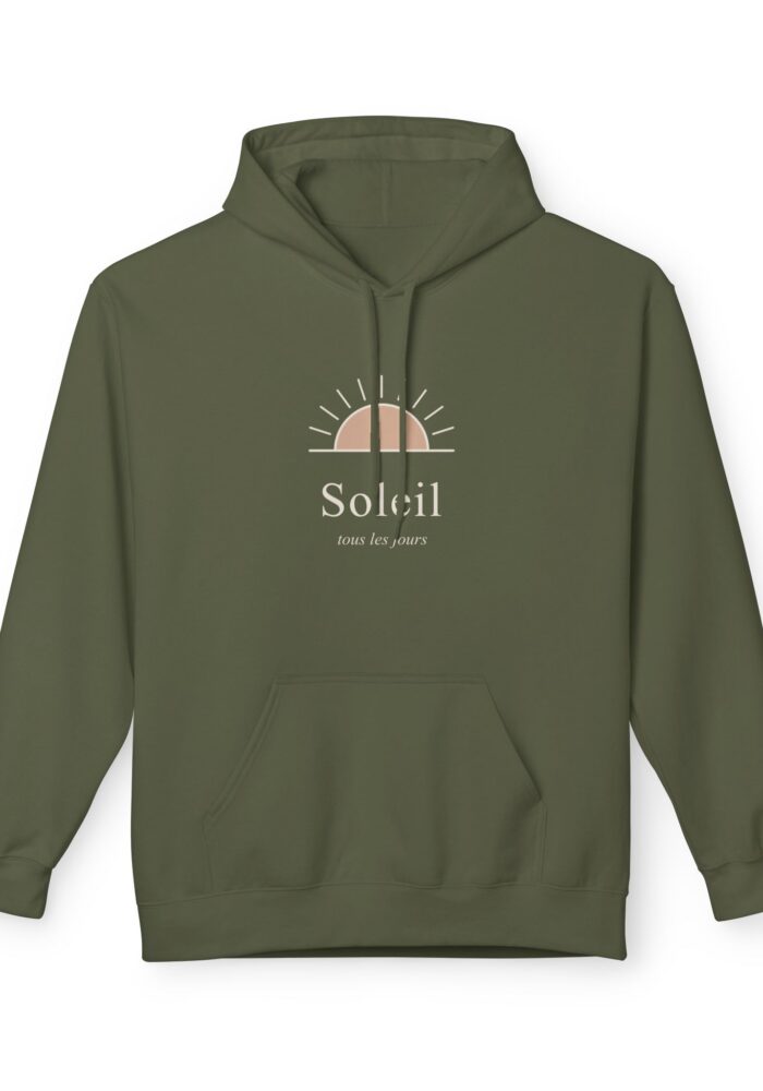 Soleil Fleece Hoodie in Military Green