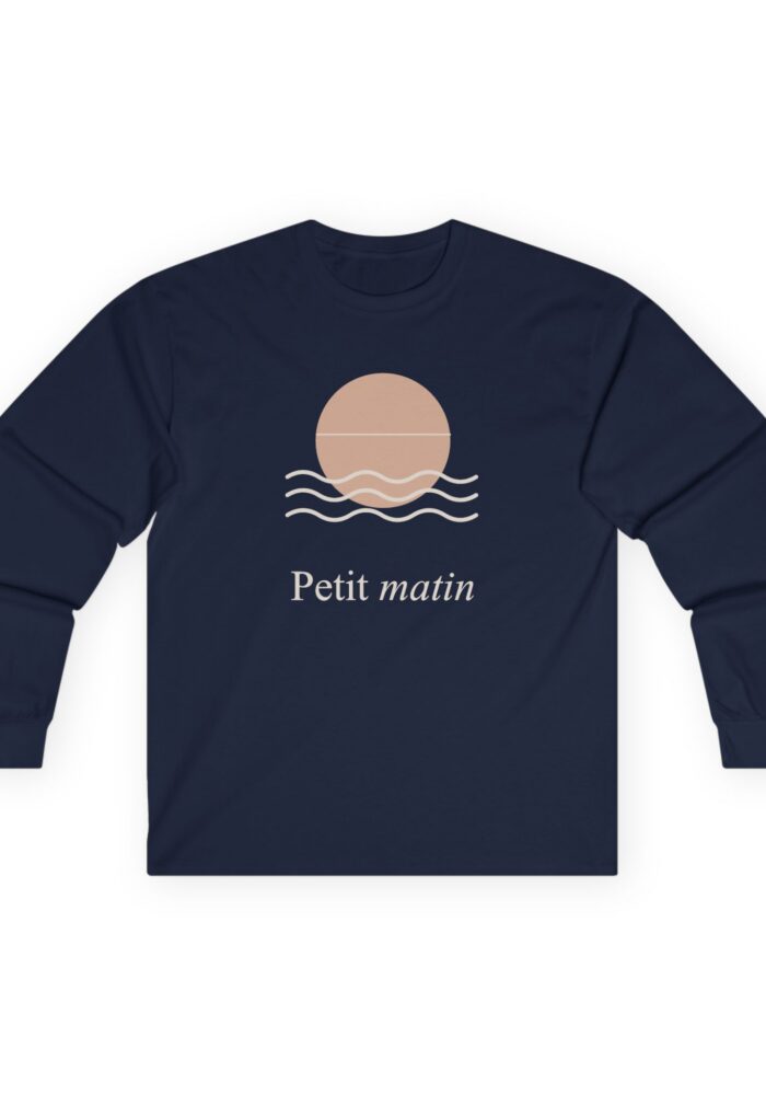 Petit Matin Long Sleeve Tee in Navy