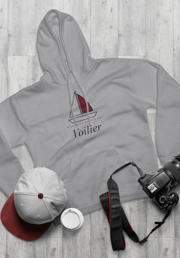 Voilier Hoodie in Heather Grey, view 3